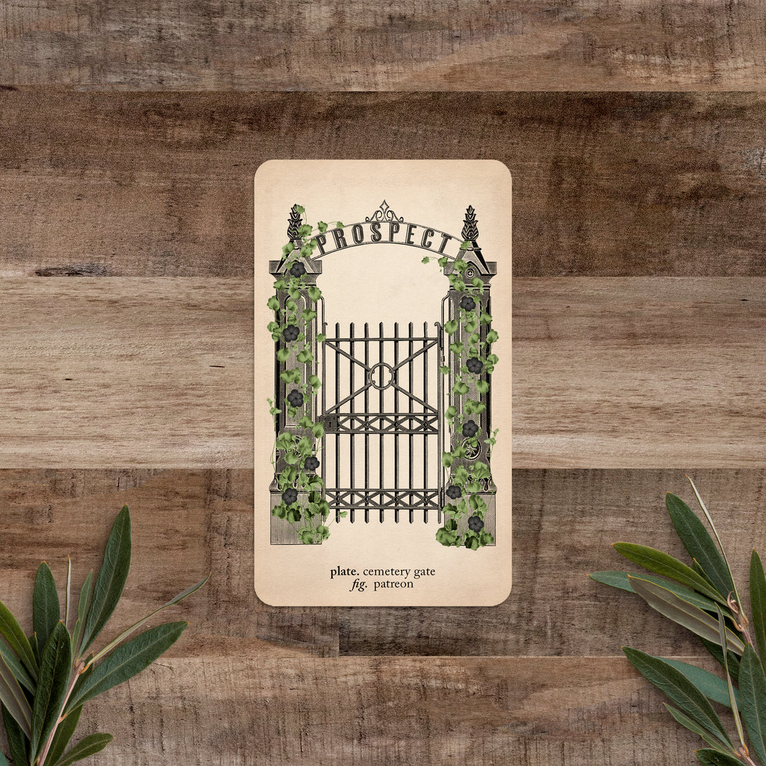 PATREON Single Card: Cemetery Gate - Black and the Moon