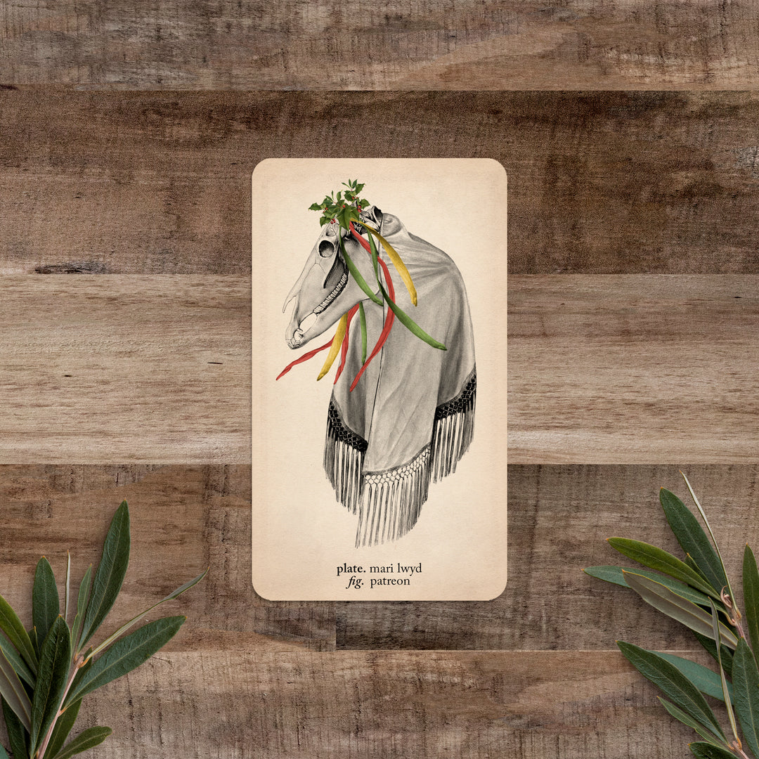 PATREON Single Card: Mari Lwyd - Black and the Moon