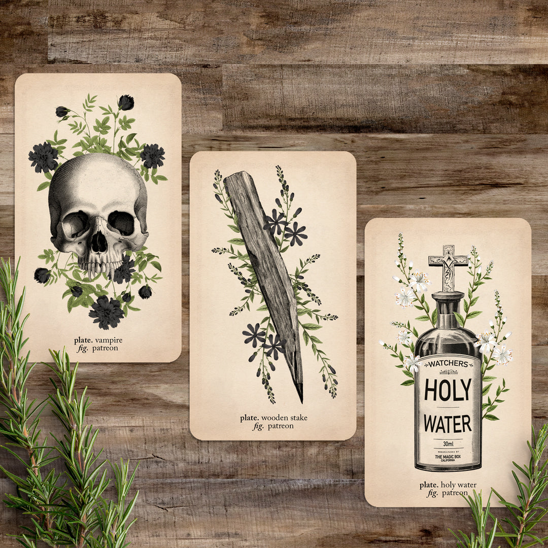 PATREON Single Card Set: Victorian Vampire Hunter - Black and the Moon