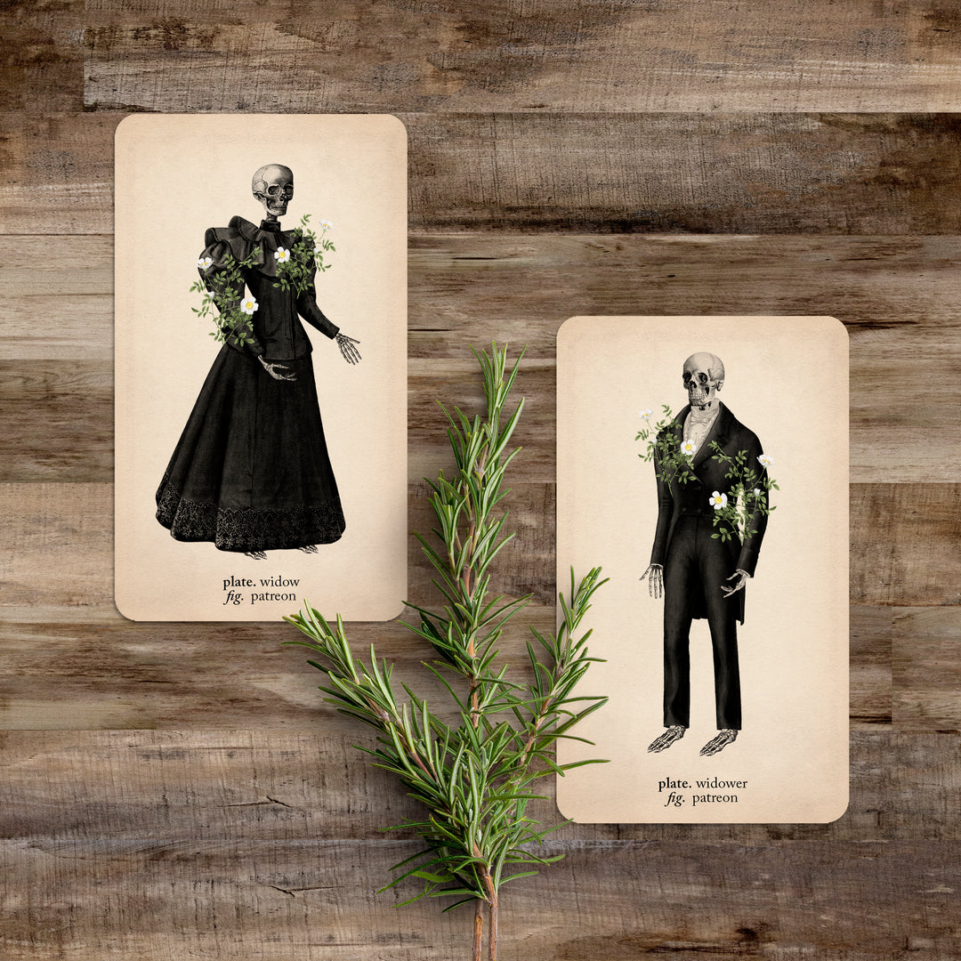 PATREON Single Card Set: Widow and Widower - Black and the Moon