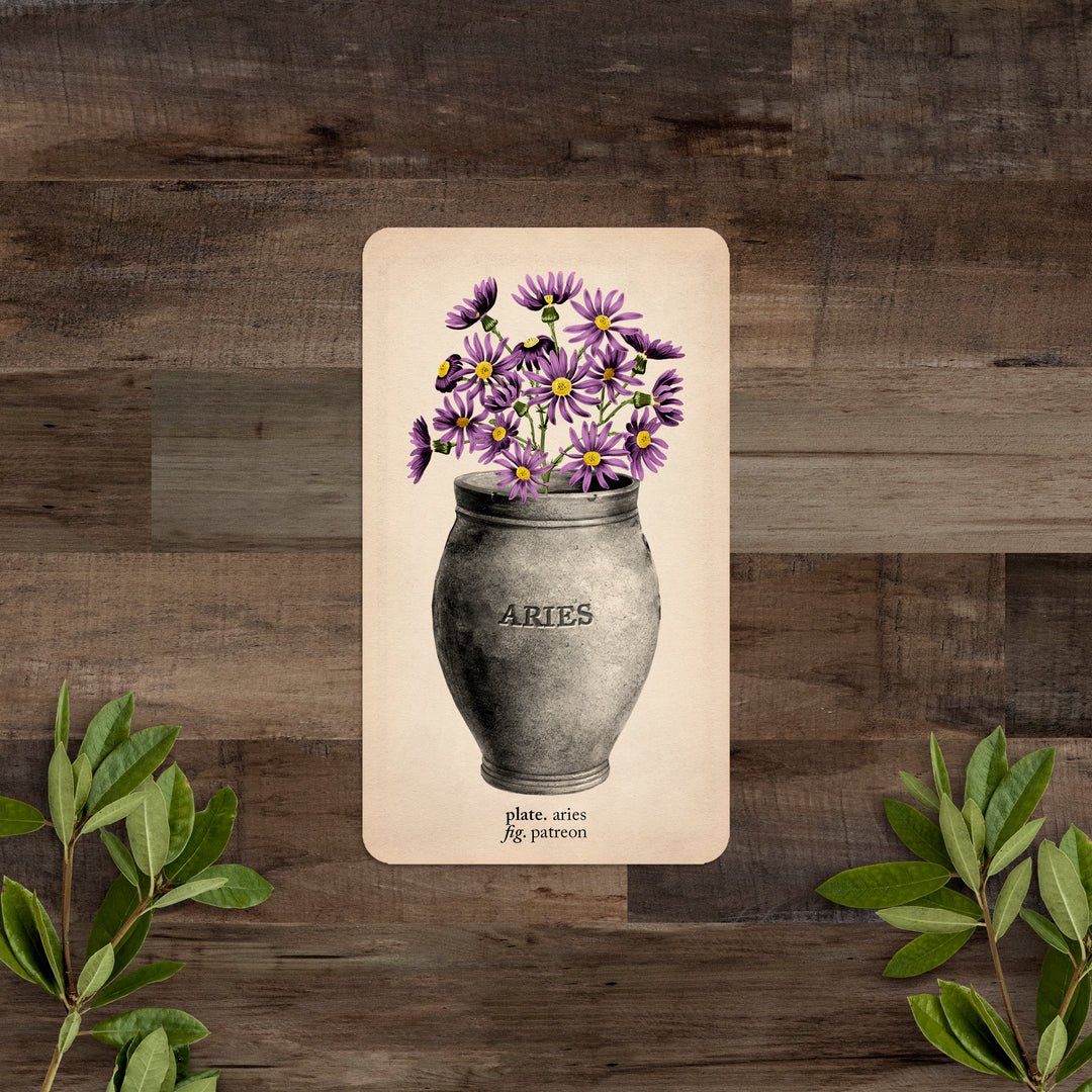 PATREON Single Card: Aries - Black and the Moon